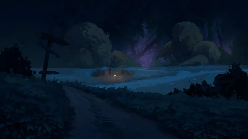 Dark Woods Edge map, Camp Night variant