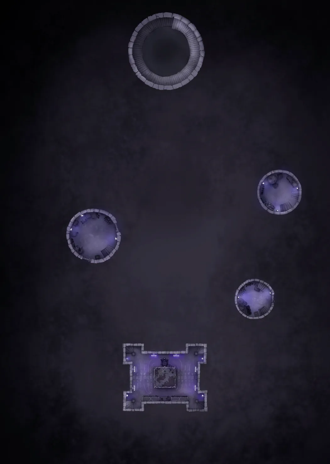 Shadowfell Fortress Interior map, No Monster Floor 1 variant thumbnail