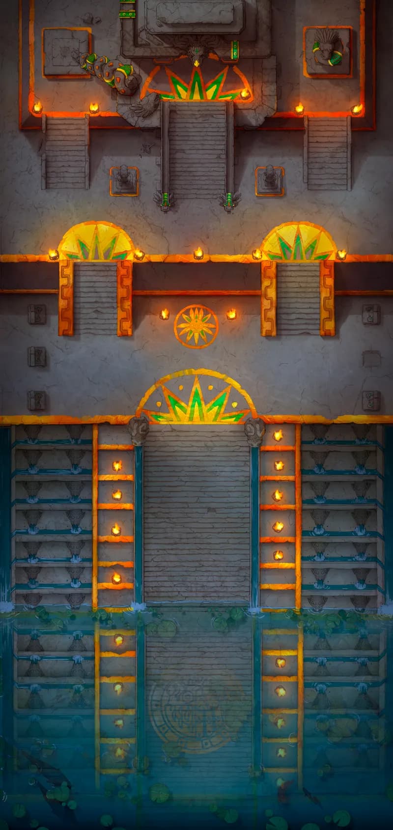 Temple of the Couatl Exterior map, Illuminated Symbols Night variant thumbnail
