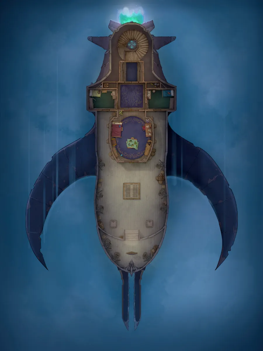 Airships! map, Pirate Deck Night variant thumbnail