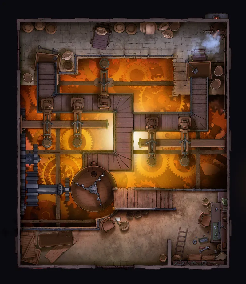 Bone Mill Interior map, Secret Mechanus Entrance variant thumbnail