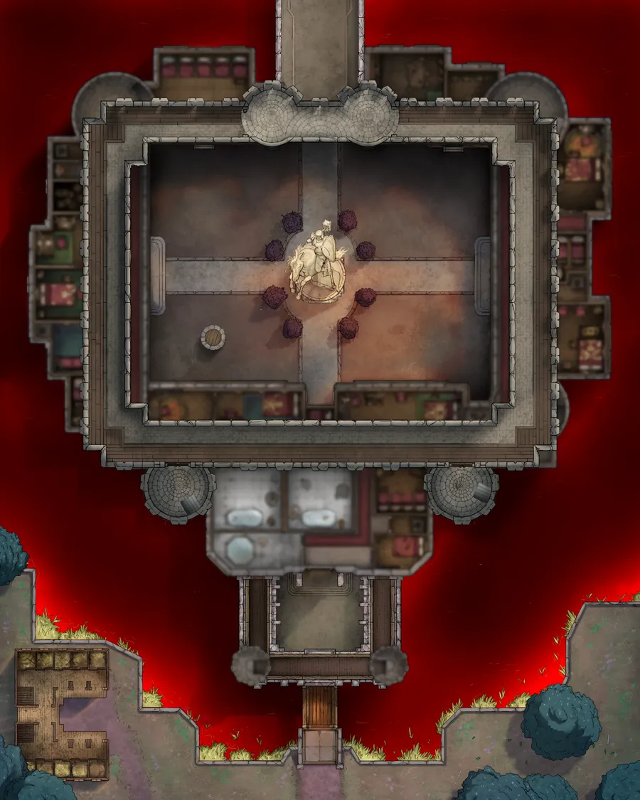 Palace Outer Court map, Third Floor Blood Moat variant thumbnail