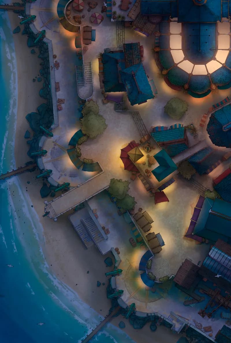 Beach Town map, Streetlife Night variant thumbnail
