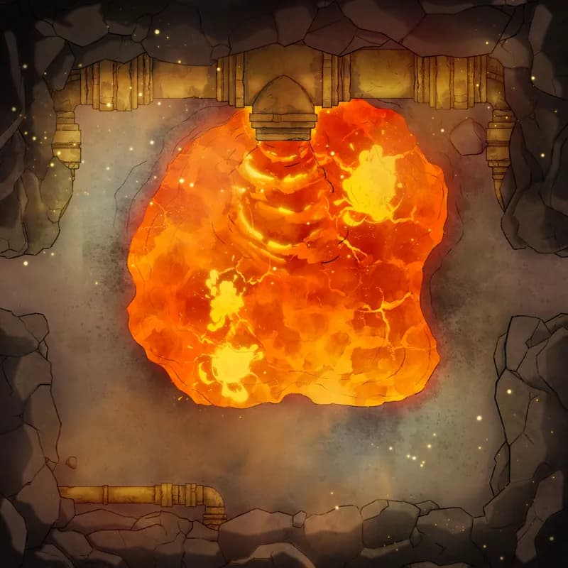 Modular Caves map, Lava Mines Pipes variant thumbnail