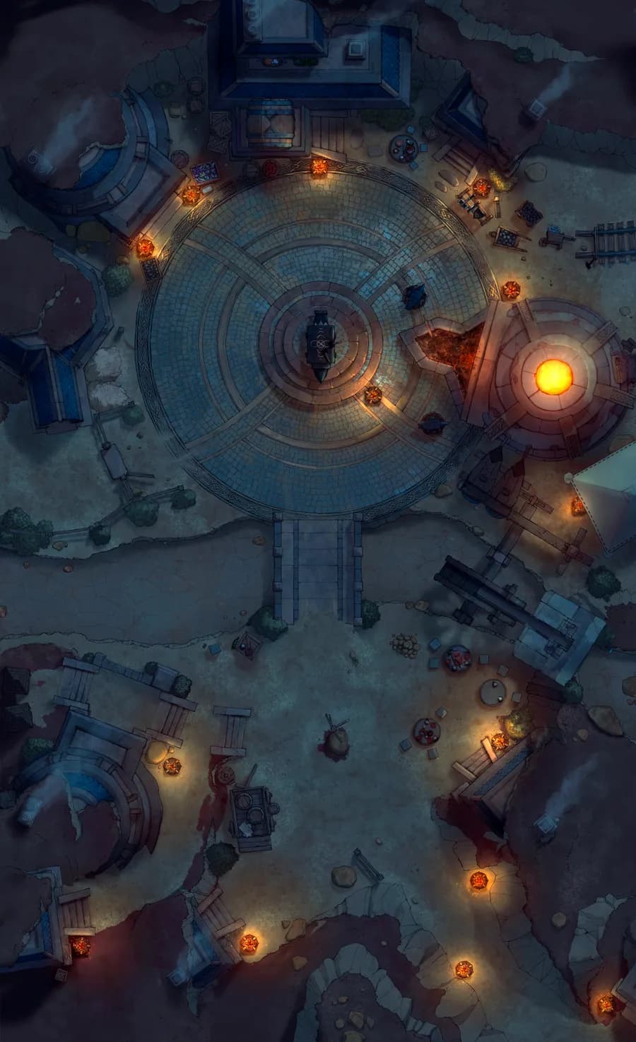 Overground Dwarven City Center map, Dry Desert Night variant thumbnail