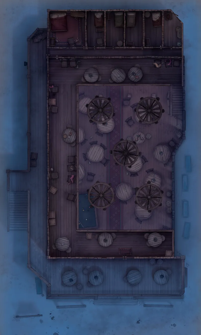 Wild West Saloon map, Top Floor Silent Night variant thumbnail