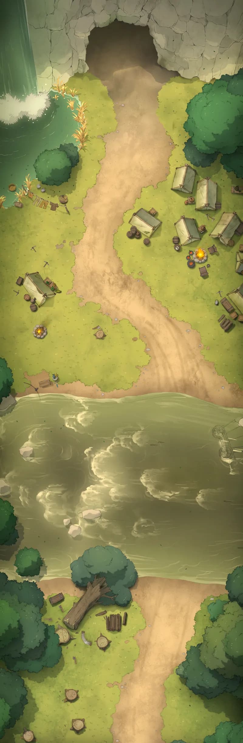 Caravan Roadblock map, Camp No Roadblock variant thumbnail