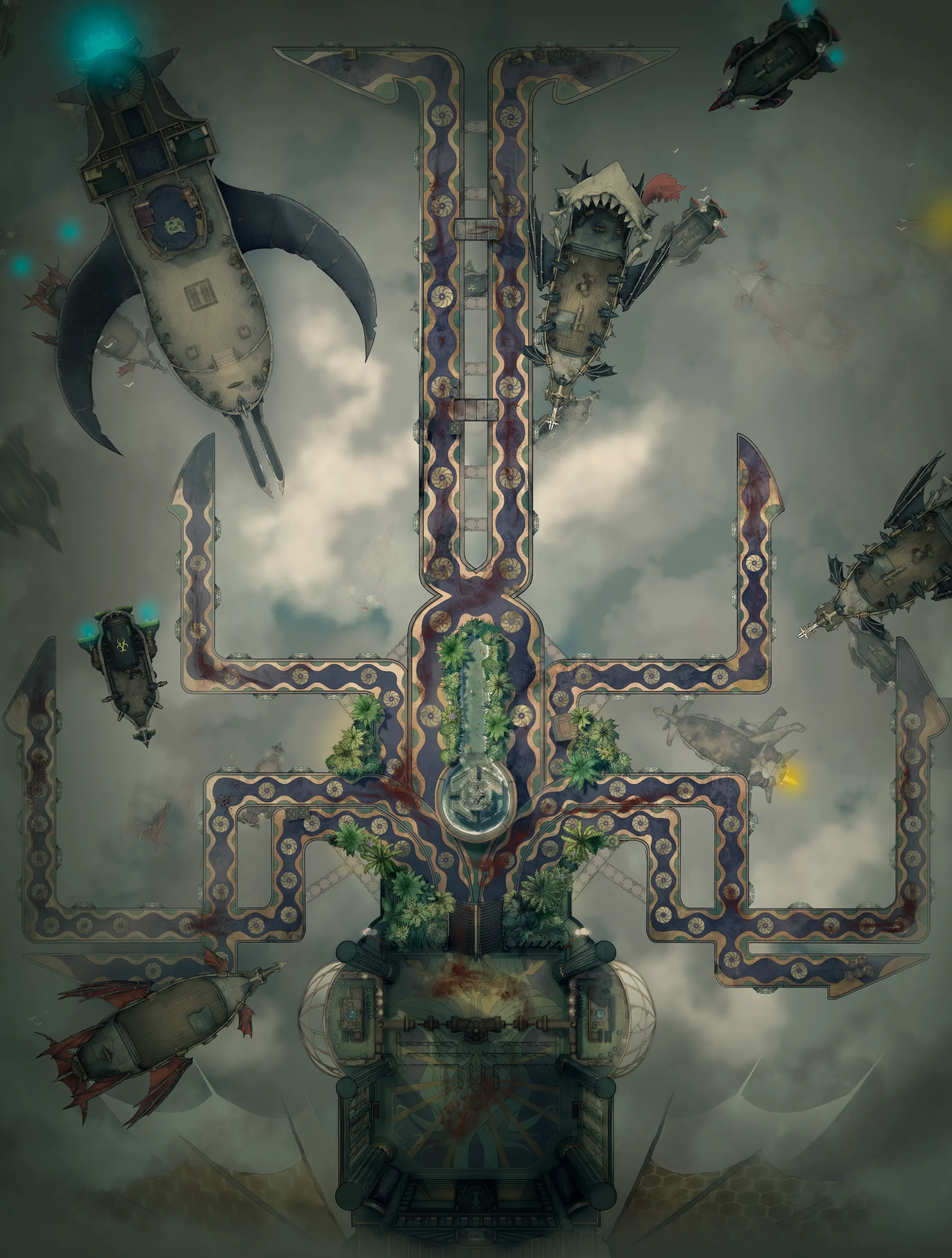 Airship Port map, Pirate Assault variant thumbnail