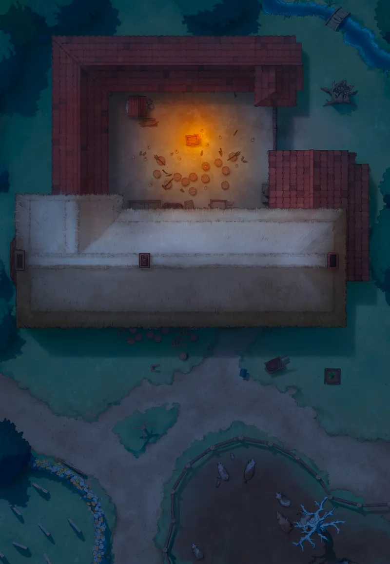 Ages of the Vale: Coaching House map, Roof Workers Revolt Night variant thumbnail