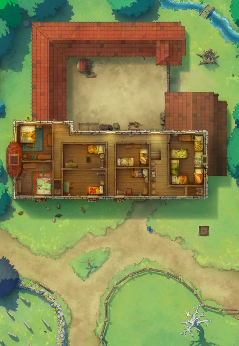Ages of the Vale: Coaching House map, Upstairs Peaceful Day variant thumbnail