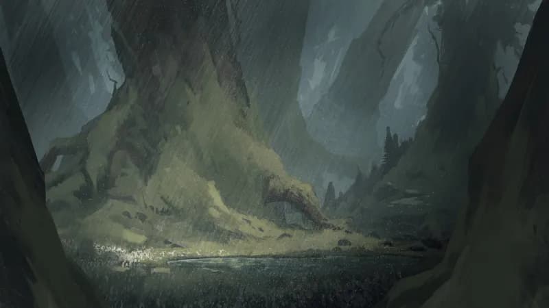 Overgrown Magic Forest map, Rain Natural variant