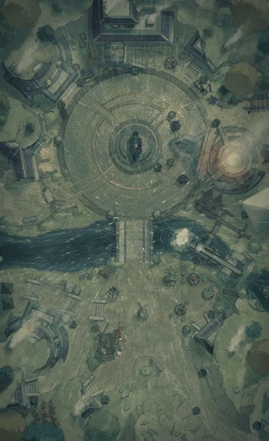 Overground Dwarven City Center map, Rain variant thumbnail