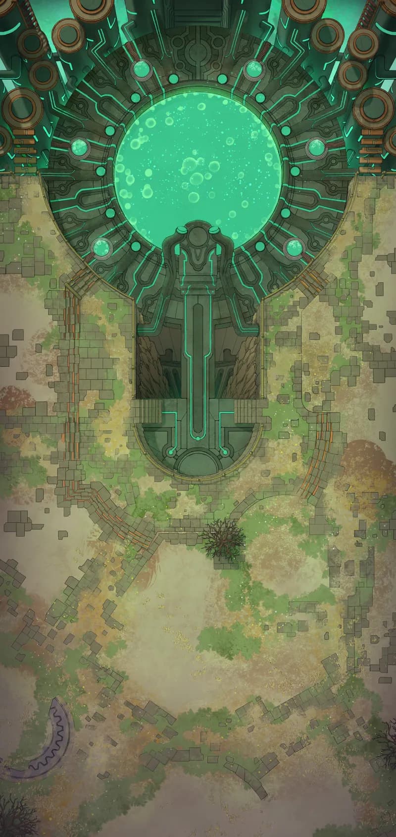 Warforged City Centre map, Empty Day variant