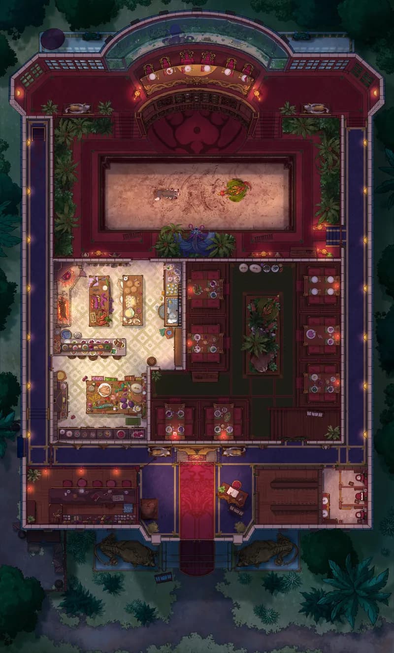 Monster Hunter Restaurant map, Fighting Pit 4 Night variant thumbnail