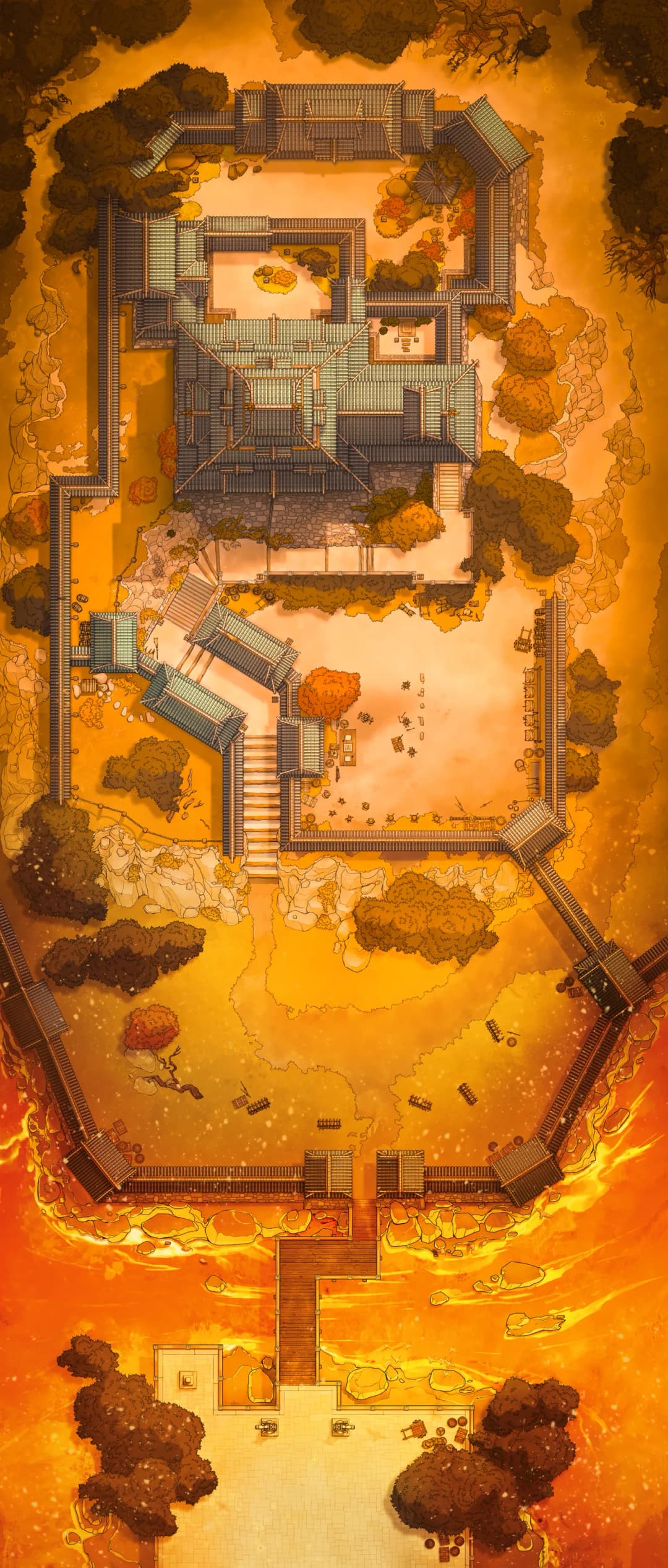 Japanese Castle Exterior map, Lava variant