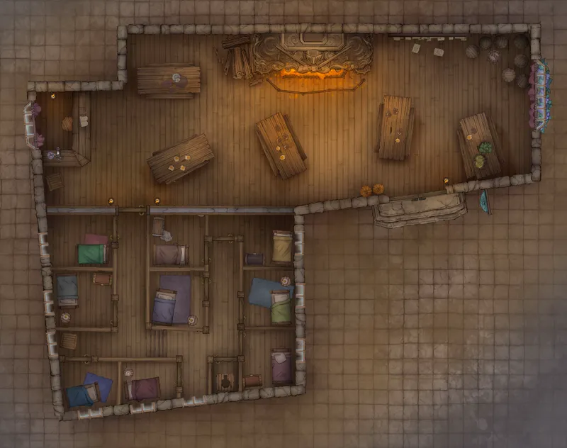 City Streets map, Venerable Swordsman Inn Ground Floor variant thumbnail