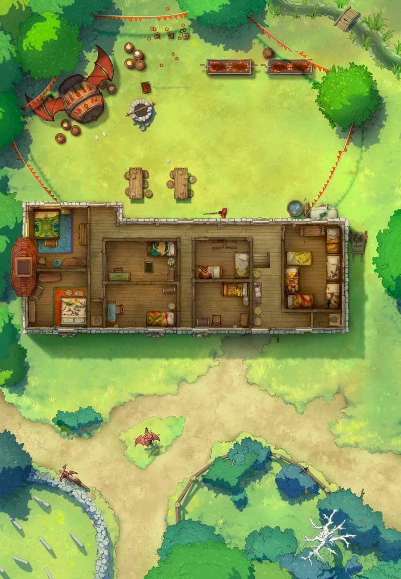Ages of the Vale: Inn map, Upstairs Dragon Festival Day variant thumbnail