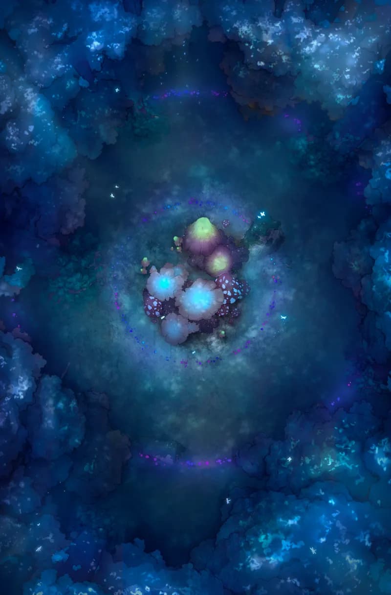 Overgrown Magic Forest map, Giant Shrooms Night variant thumbnail