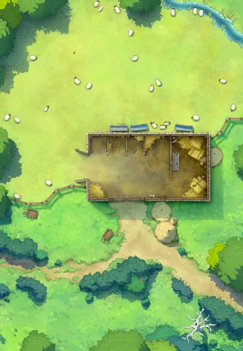 Ages of the Vale: Barn map, Indoors New Beginnings Day variant thumbnail