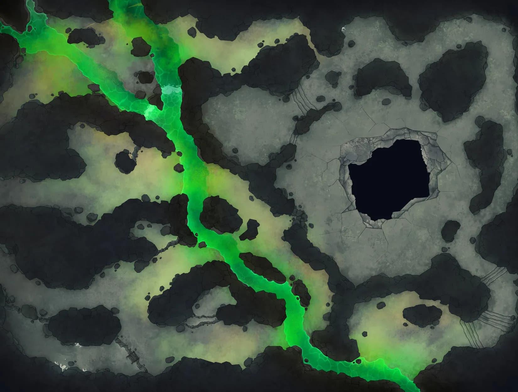 Mushroom Infested Mines map, Toxic River variant thumbnail