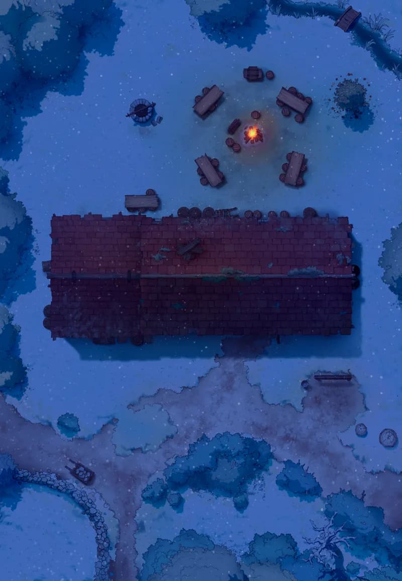 Ages of the Vale: Tavern map, Roof Winter Night variant thumbnail