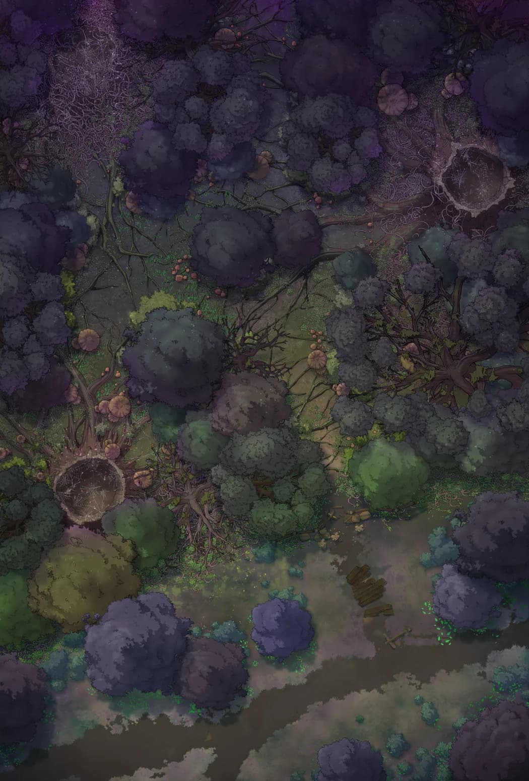 Dark Woods Edge map, Full Forest variant thumbnail