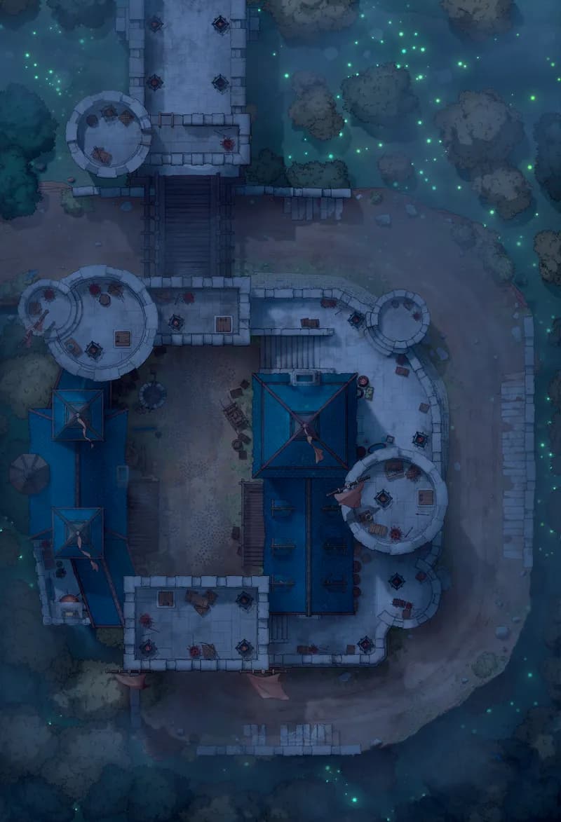 Riverwood Toll Castle map, Night Fireflies variant thumbnail