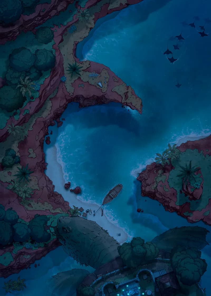 Beachside Cliff map, Guardian Landfall Night variant thumbnail