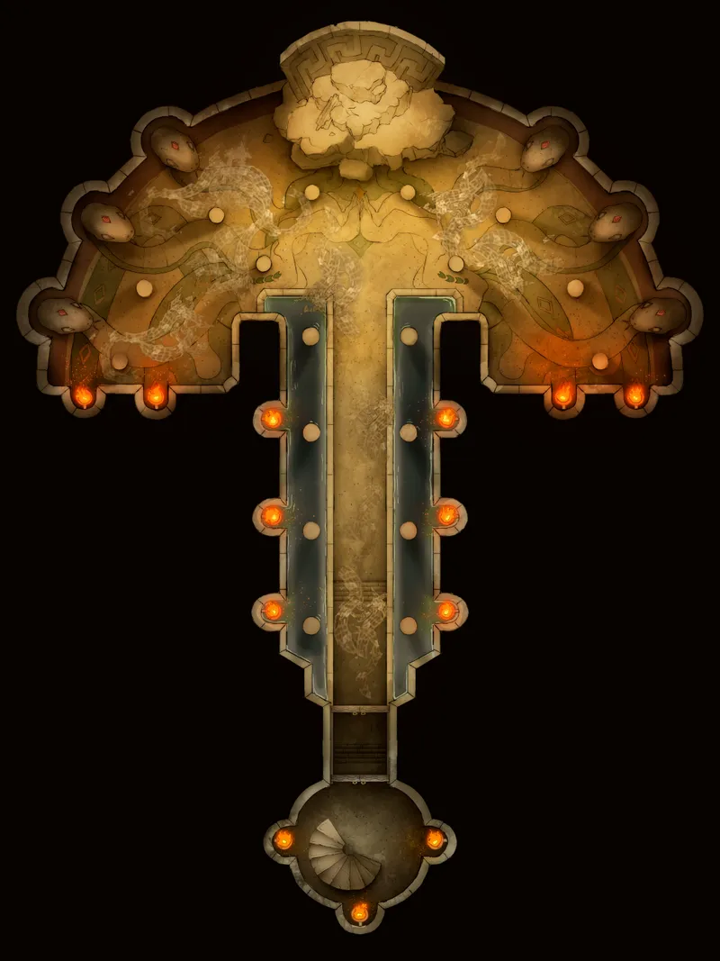 Temple of the Medusa Throne map, Snake Temple variant thumbnail