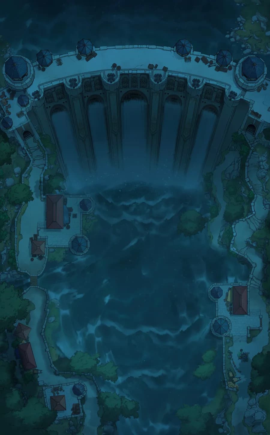 Fortified Dam map, Flood Night variant thumbnail
