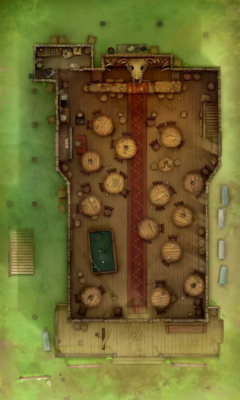 Wild West Saloon map, Ground Floor Grass Day variant thumbnail