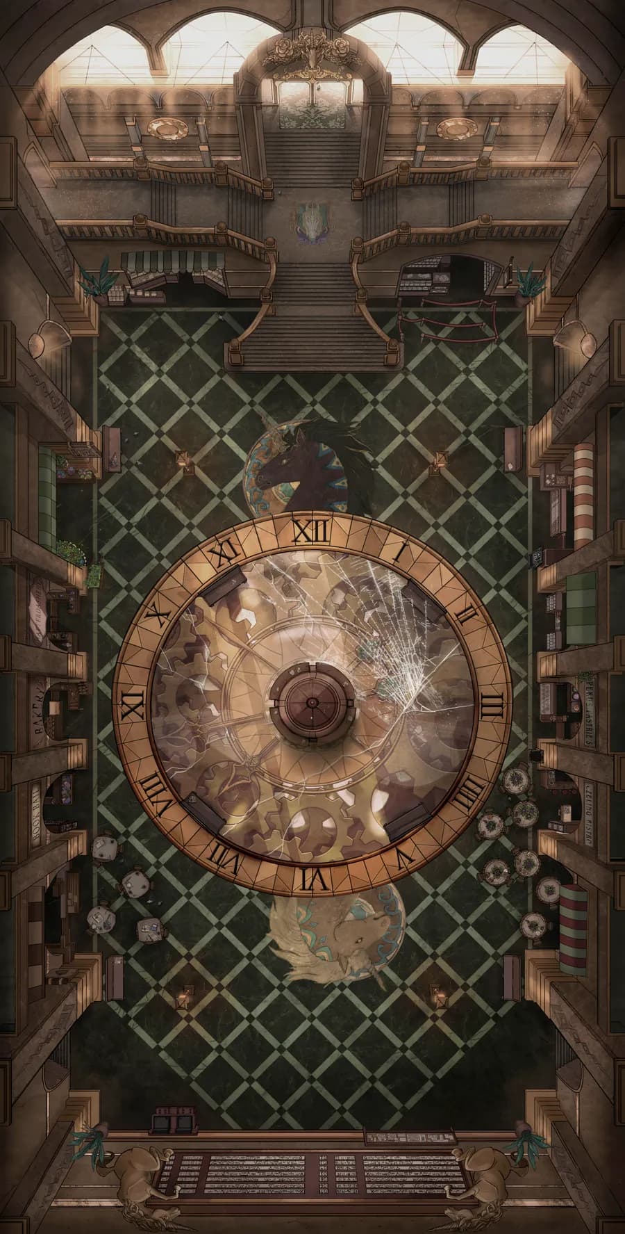 Train Station Concourse map, Cracked Clock variant thumbnail