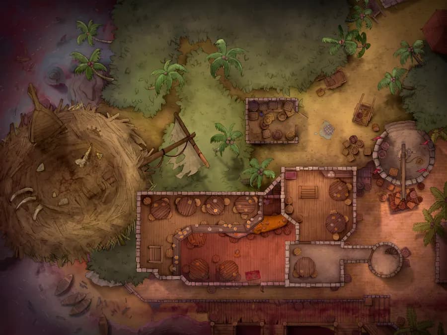 Pirate Port Tavern map, Blood Tide Top Level Day variant thumbnail