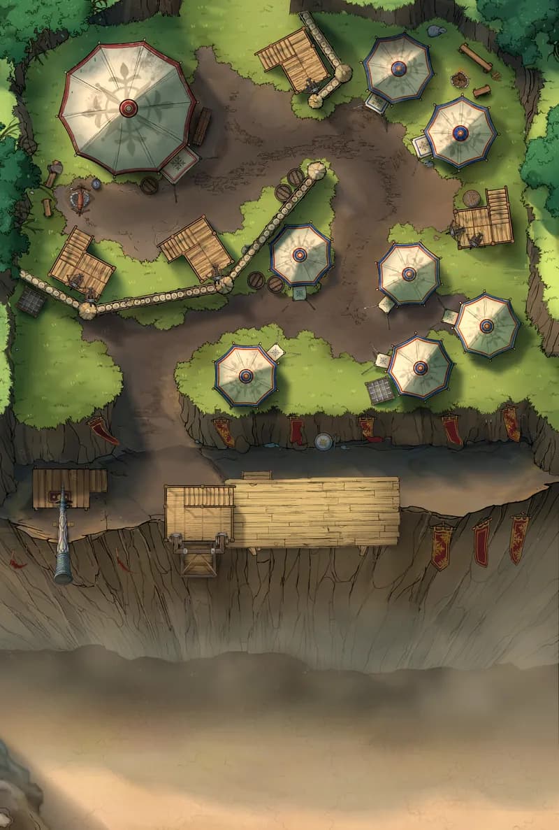 Clifftop Warcamp map, No Troops variant thumbnail
