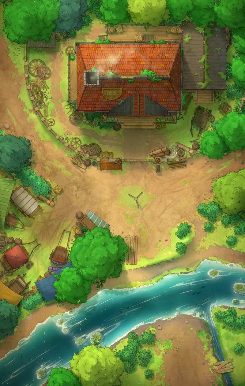 Village Wainwright Shop map, No Bridge variant thumbnail