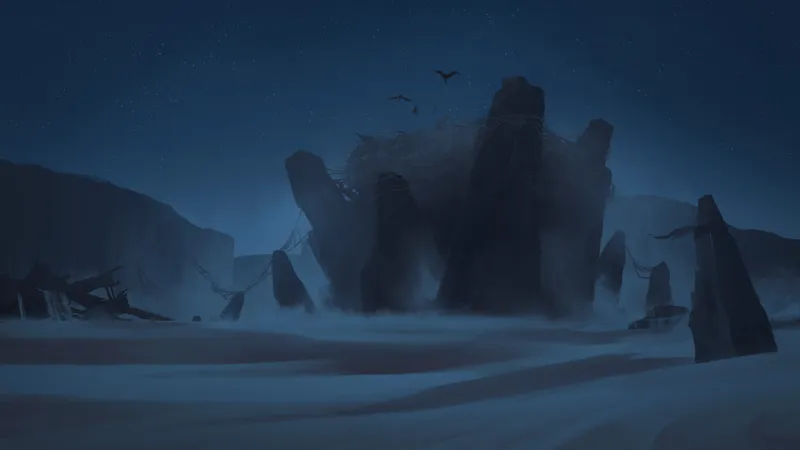 Harpy Cove map, Desert Night variant