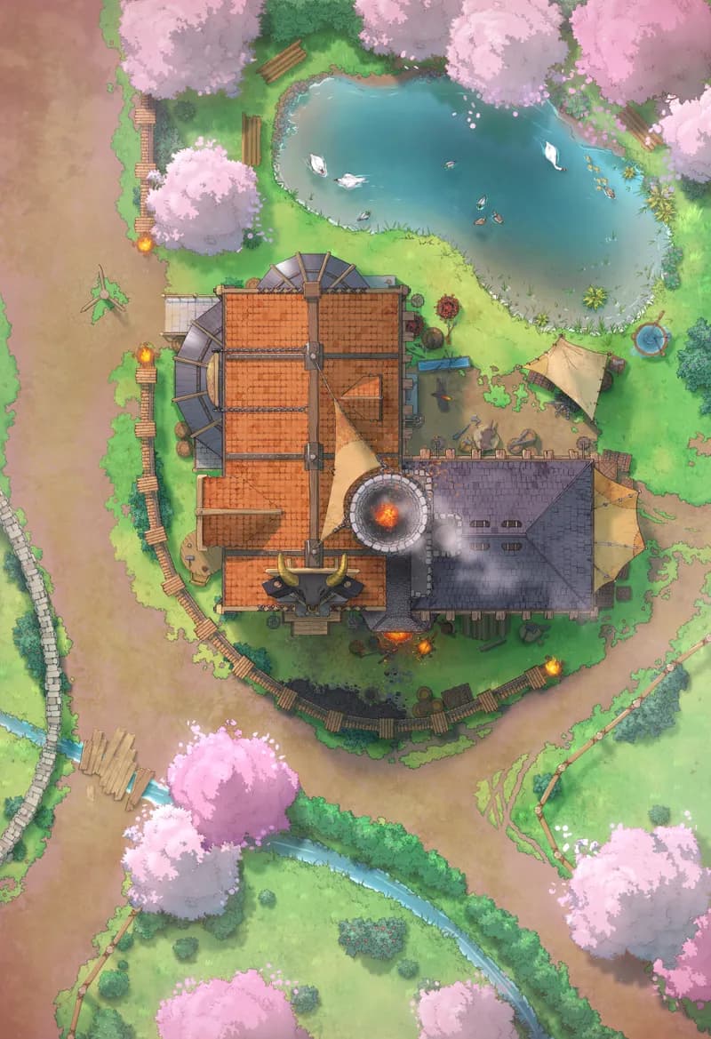 Village Blacksmith map, Spring variant thumbnail