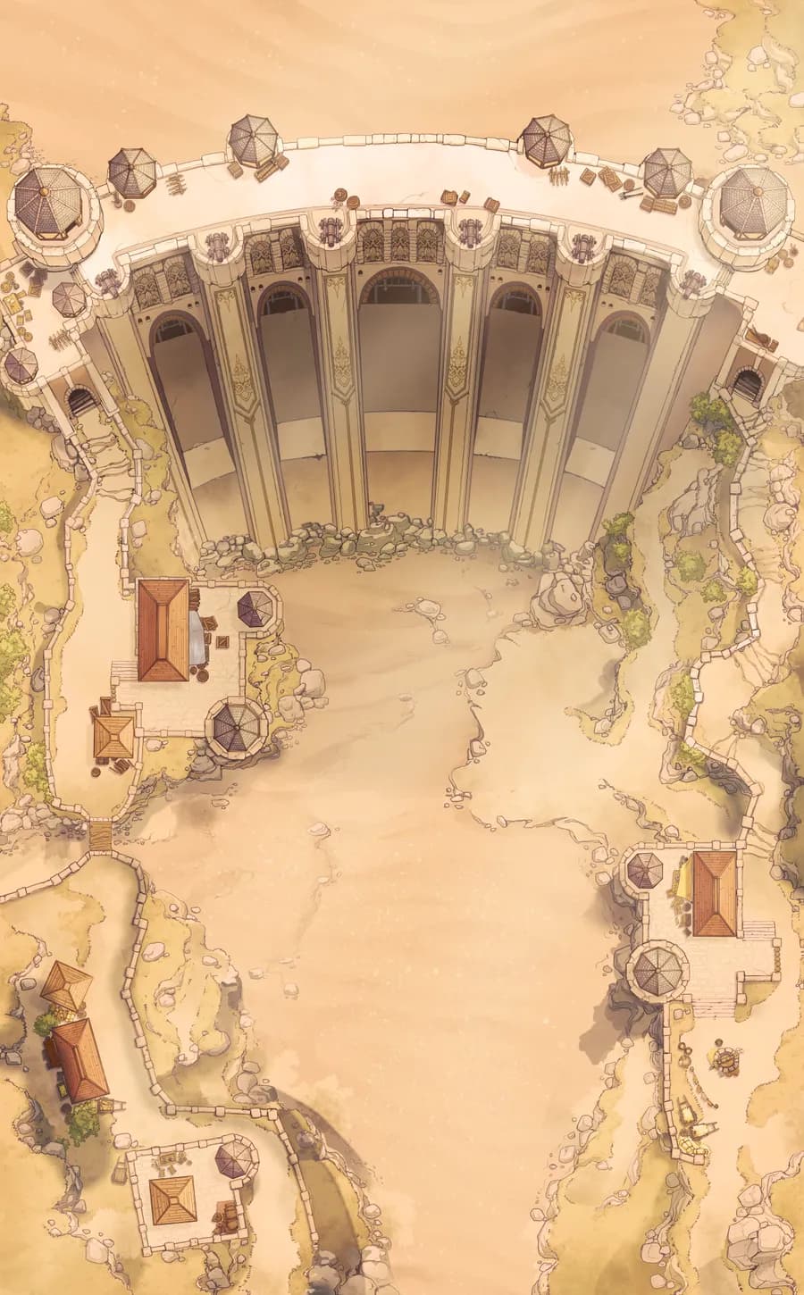 Fortified Dam map, Desert Day variant thumbnail