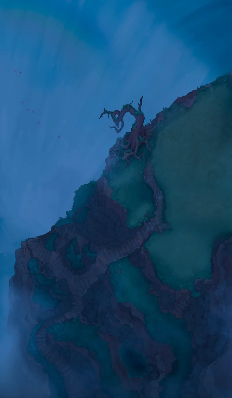 Wonderful Wizard Waterfall map, Natural Night variant thumbnail
