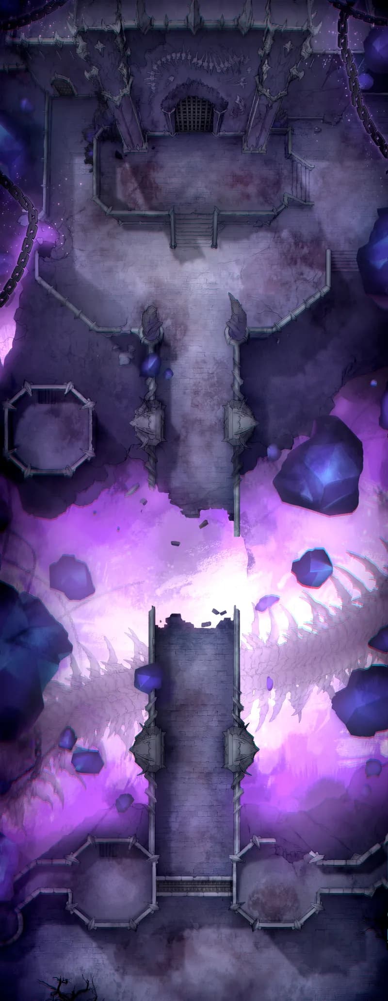 Shadowfell Fortress Bridge map, Broken Bridge variant thumbnail