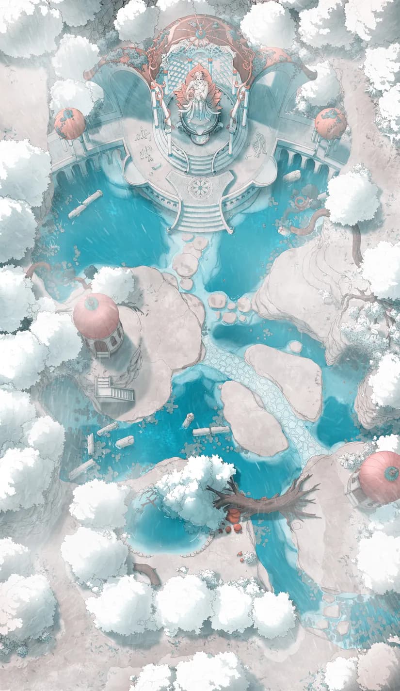 Nymph Fountain map, Winter Day variant thumbnail