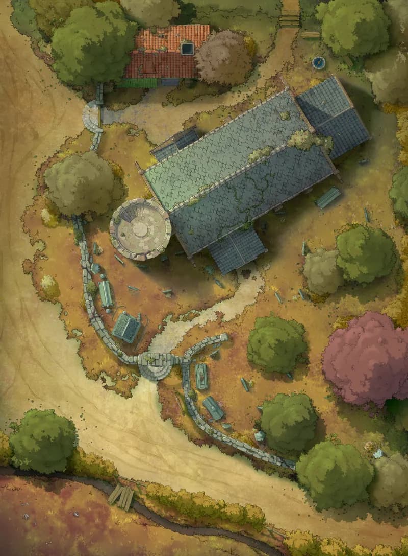 Peaceful Village Church map, Drought variant thumbnail
