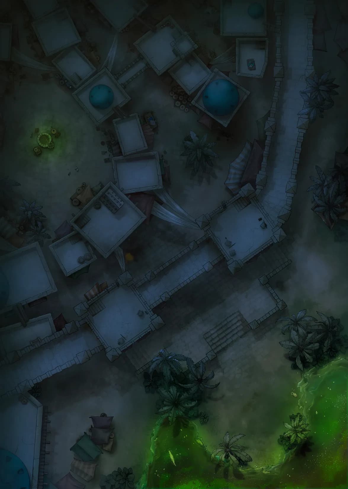 Oasis City map, Deadly Oasis Night variant thumbnail