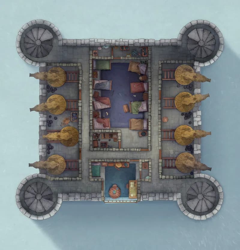 Grounded Castle map, Cannon Rooms Day Snow variant thumbnail