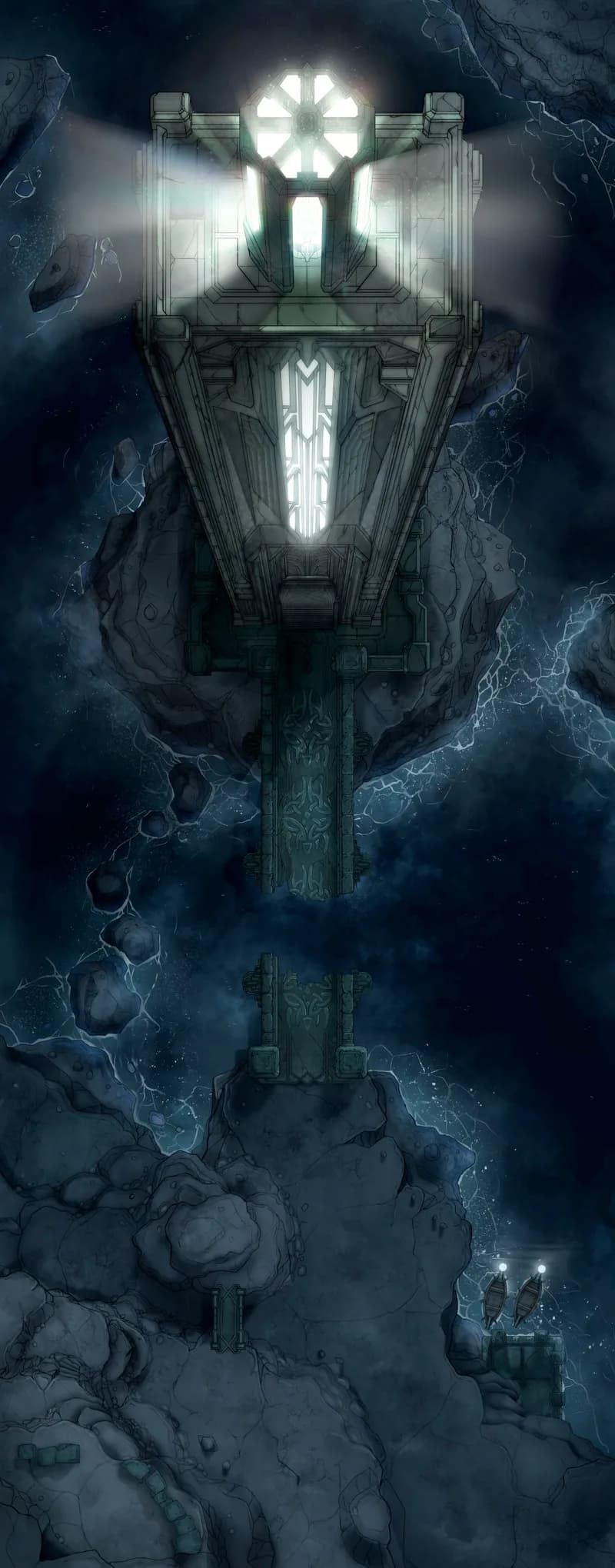 Chthonic Lighthouse map, Broken Bridge variant thumbnail