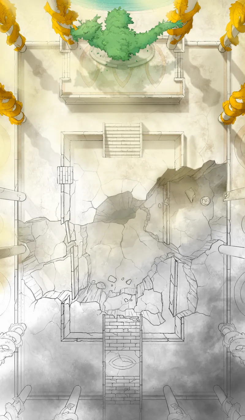 Ruined Courtyard map, Erasing Fog variant thumbnail