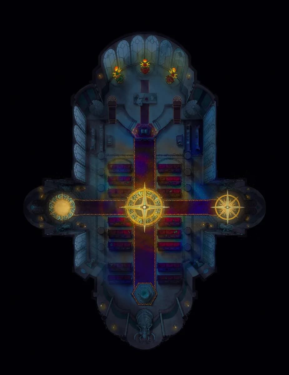 Solar Cathedral map, Invocation Ground Floor variant thumbnail