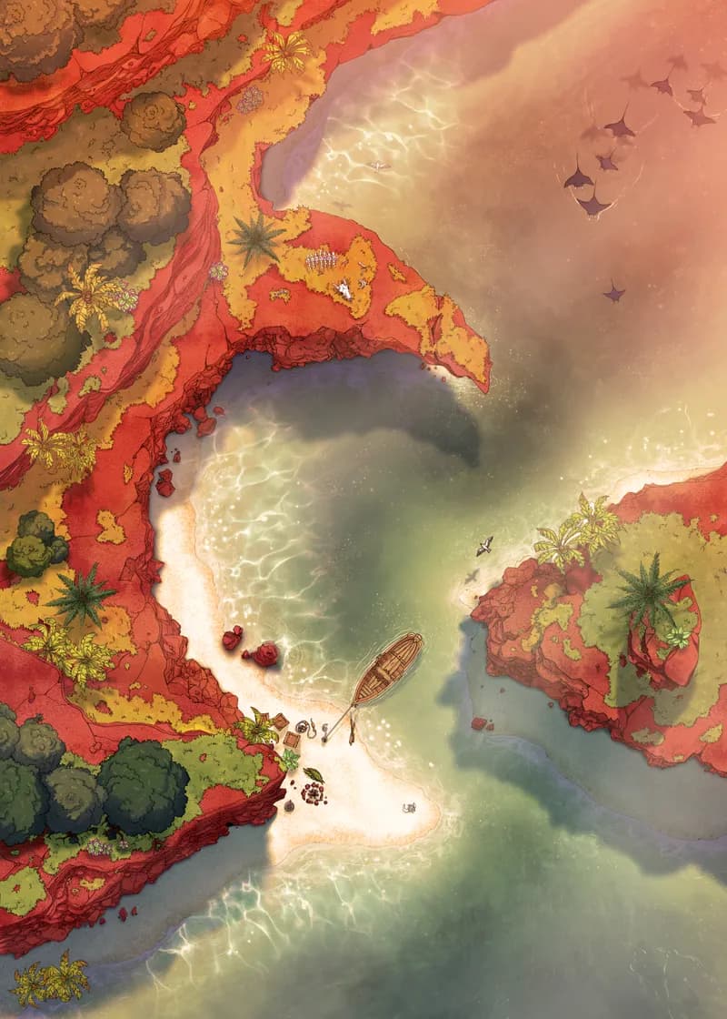 Beachside Cliff map, Sunset variant thumbnail