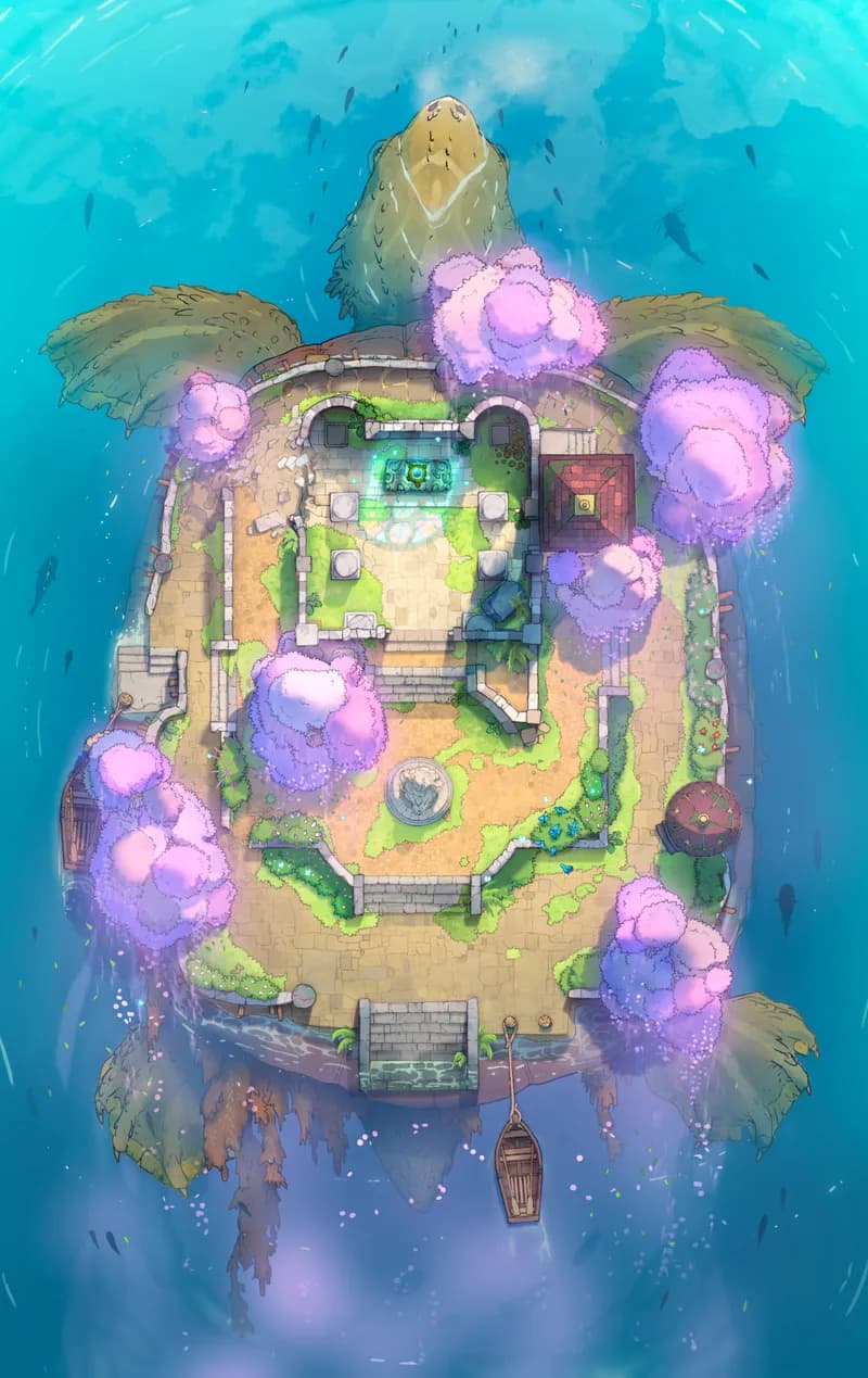 Tutelary Turtle Island map, Spring variant thumbnail