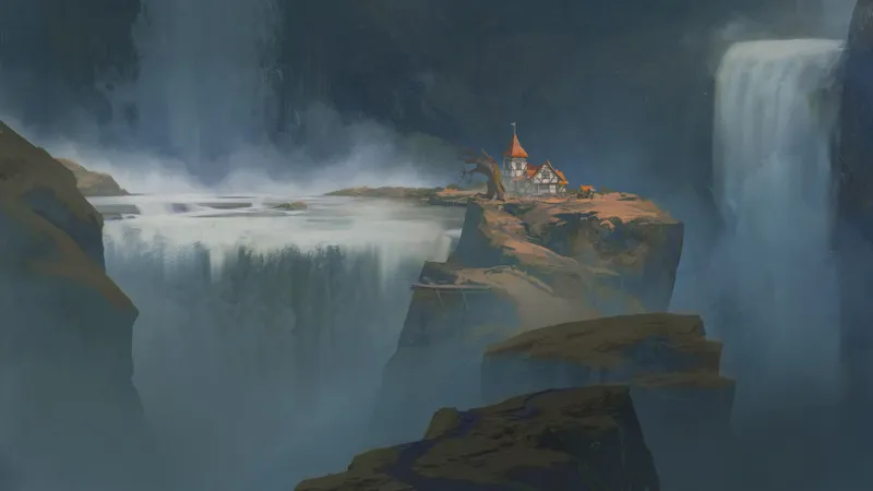 Wonderful Wizard Waterfall map, Autumn variant
